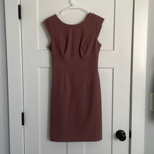 Maroon office dress - very flattering